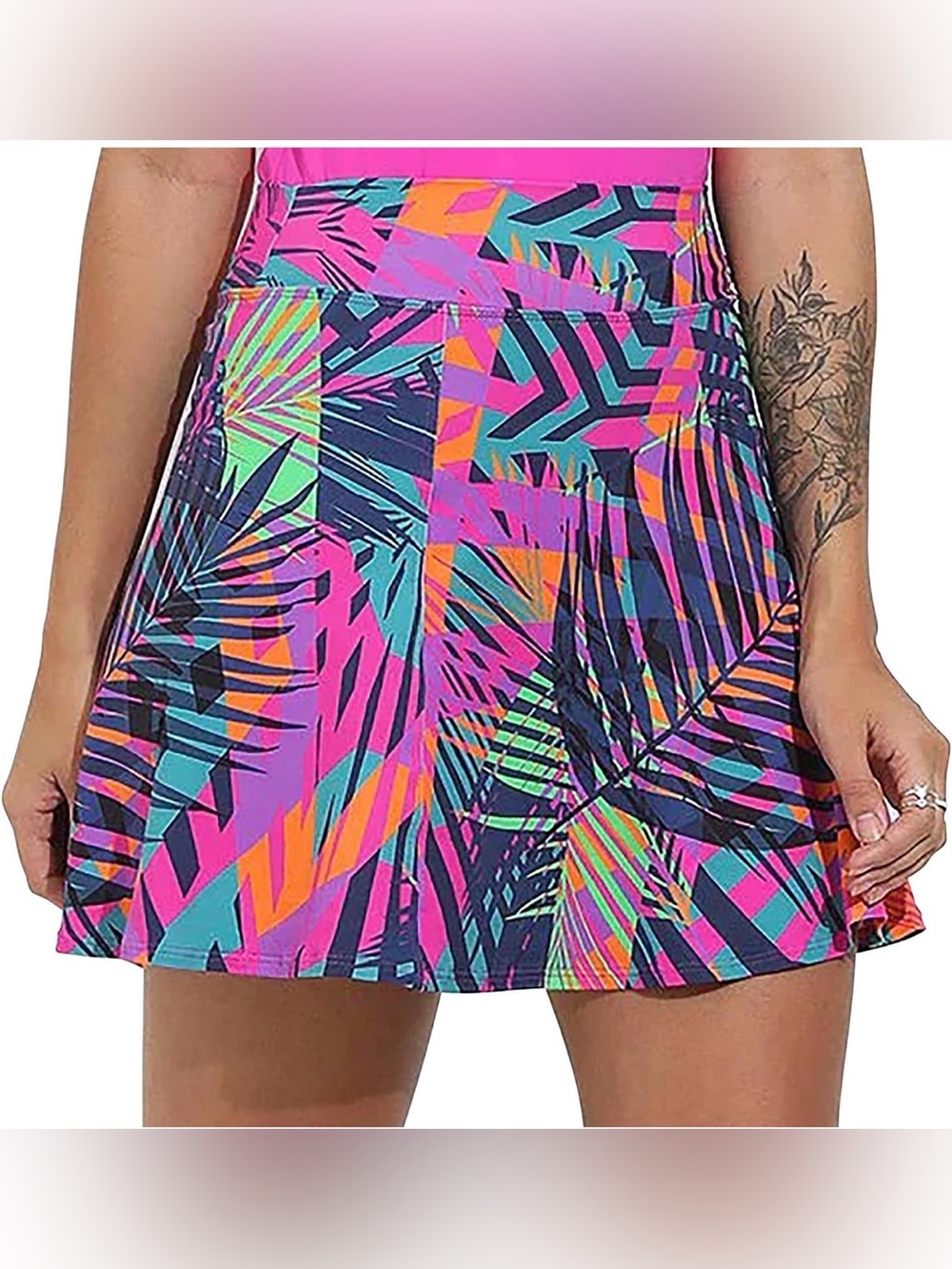 Dona Jo Gilde tennis Skort/Skirt- Active Wear Multicolor Skirt Size 3X NWT